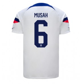 Forenede Stater Yunus Musah #6 Hjemmebanetrøje VM 2022 Kort ærmer